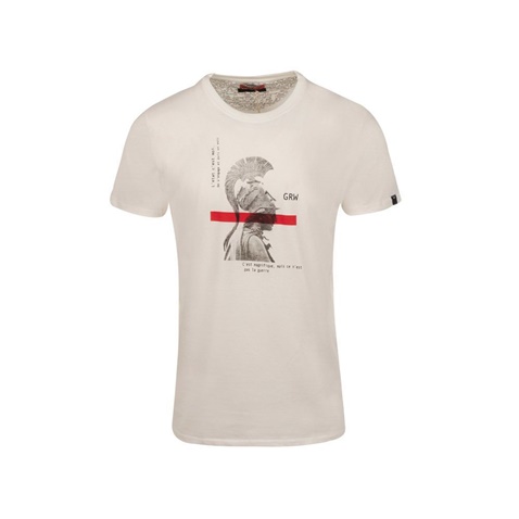 GREENWOOD-Ανδρικό t-shirt GREENWOOD 21K9093201 λευκό