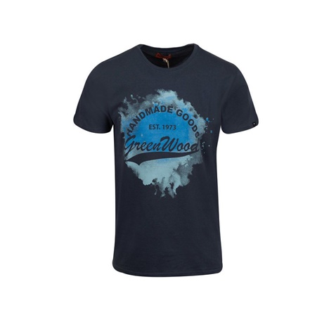 GREENWOOD-Ανδρικό t-shirt GREENWOOD 21K9095201 μπλε