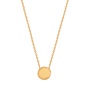 JEWELTUDE-Γυναικείο ασημένιο κολιέ JEWELTUDE 15580 δίσκος επιχρυσωμένο