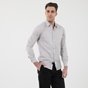 DIRTY LAUNDRY-Ανδρικό πουκάμισο DIRTY LAUNDRY DLMS0621F REGULAR TWILL λευκό πάγου