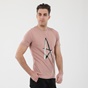 DIRTY LAUNDRY-Ανδρικό t-shirt DIRTY LAUNDRY DLMT2221F ALPHA ροζ