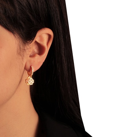 JEWELTUDE-Γυναικεία ασημένια σκουλαρίκια JEWELTUDE 14570 επιχρυσωμένα