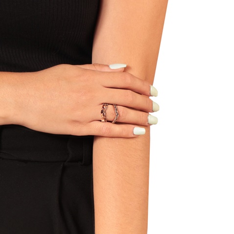 JEWELTUDE-Γυναικείο ασημένιο δαχτυλίδι JEWELTUDE  3620 ροζ χρυσό