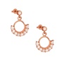 JEWELTUDE-Γυναικεία ασημένια σκουλαρίκια JEWELTUDE 14037 ροζ επιχρυσωμένα