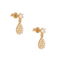 JEWELTUDE-Γυναικεία ασημένια κρεμαστά σκουλαρίκια JEWELTUDE 14491 επίχρυσα