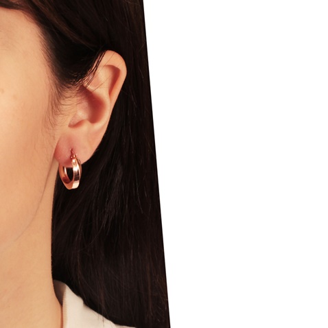 JEWELTUDE-Γυναικεία ασημένια σκουλαρίκια JEWELTUDE 15817 στριφτοί κρίκοι