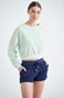 SUGARFREE-Γυναικεία κοντή φούτερ μπλούζα SUGARFREE 22812085 πράσινη