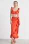 SUGARFREE-Γυναικεία μακριά φούστα beachwear SUGARFREE RIVERA 22814193 πορτοκαλί