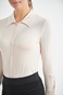 SUGARFREE-Γυναικείο μακρυμάνικο πουκάμισο κορμάκι SUGARFREE 22846061 εκρού