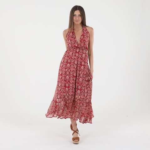 ATTRATTIVO-Γυναικείο μακρύ φόρεμα ATTRATTIVO 9914623 κόκκινο