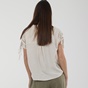 ATTRATTIVO-Γυναικείο λινό cropped πουκάμισο ATTRATTIVO 9914295 εκρού