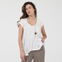 ATTRATTIVO-Γυναικεία μπλούζα με κόσμημα κολιέ ATTRATTIVO 91032412 λευκό