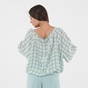 'ALE-Γυναικεία μπλούζα 'ALE  81307201 λευκή πράσινη ριγέ