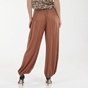 'ALE-Γυναικεία παντελόνα σε στιλ σαλβάρι 'ALE 81099025 καφέ bronze