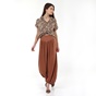 'ALE-Γυναικεία παντελόνα σε στιλ σαλβάρι 'ALE 81099025 καφέ bronze