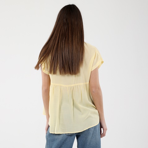 ATTRATTIVO-Γυναικείο κοντομάνικο πουκάμισο ATTRATTIVO 9913749 κίτρινο