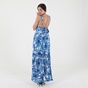 'ALE-Γυναικείο maxi φόρεμα 'ALE 81460865 μπλε λευκό floral