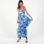 'ALE-Γυναικείο maxi φόρεμα 'ALE 81460865 μπλε λευκό floral