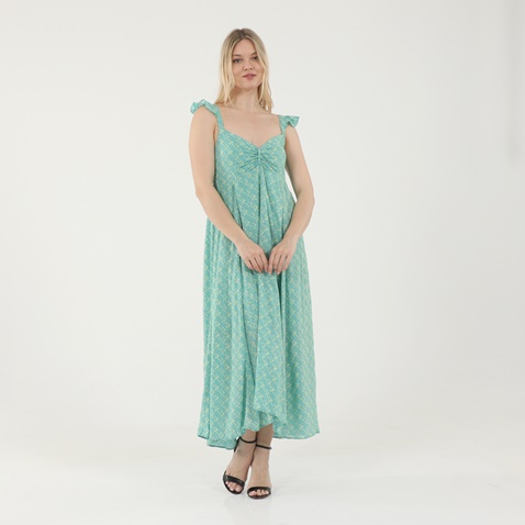 'ALE-Γυναικείο maxi φόρεμα 'ALE 81464874 πράσινο κίτρινο