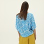 'ALE-Γυναικεία μπλούζα tunique 'ALE 8914101 λευκή μπλε floral