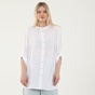 'ALE-Γυναικείο μακρύ πουκάμισο 'ALE 8914711 λευκό