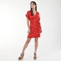 'ALE-Γυναικείο mini φόρεμα 'ALE 8914782 κόκκινο floral