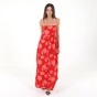 'ALE-Γυναικείο μακρύ φόρεμα 'ALE 8914786 κόκκινο floral