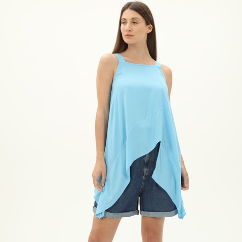'ALE-Γυναικεία μακριά αμάνιικη μπλούζα 'ALE 81372330 γαλάζια