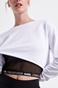 BODYTALK-Γυναικεία cropped μπλούζα BODYTALK 1212-903020 BDTKW LOOSE λευκή