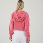 BODYTALK-Γυναικεία cropped φούτερ μπλούζα BODYTALK 1212-903025 BDTKW LOOSE ροζ