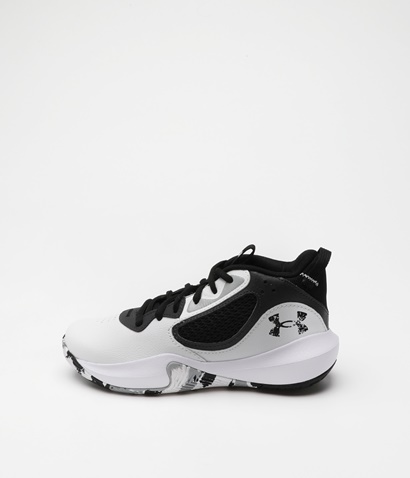 UNDER ARMOUR-Unisex παπούτσιο basketball UNDER ARMOUR 3025617 UA GS Lockdown 6 λευκά μαύρα