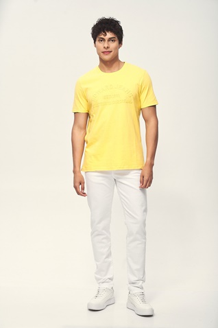 EDWARD JEANS-Ανδρικό t-shirt EDWARD JEANS MP-N-TOP-S22-019 FLYN κίτρινο
