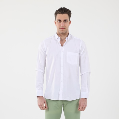 GREENWOOD-Ανδρικό oxford πουκάμισο GREENWOOD 04231002 λευκό