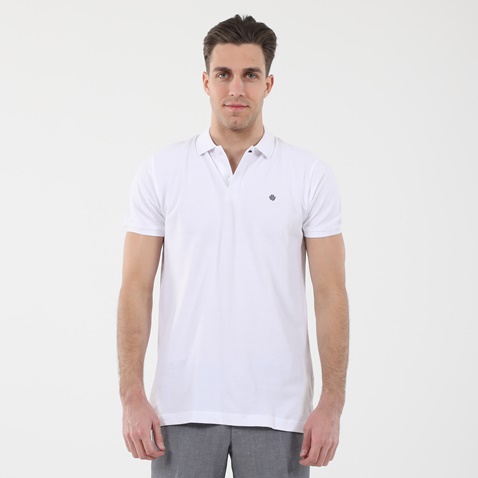 DORS-Ανδρική polo μπλούζα DORS 1132001.C01 λευκή