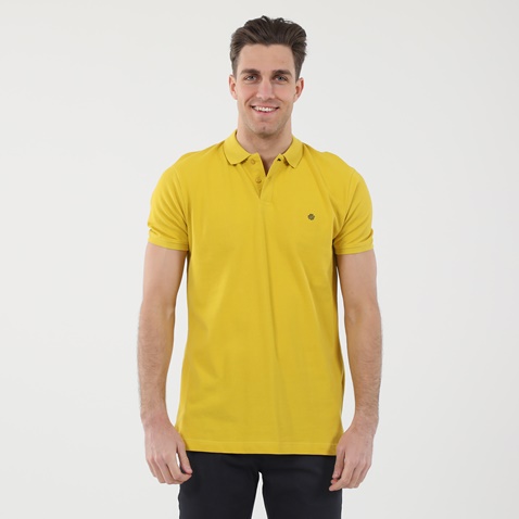 DORS-Ανδρική polo μπλούζα DORS 1132001.C03 κίτρινη