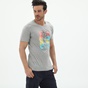RUN-Ανδρικό t-shirt RUN 21K9083201 T-SHIRT BOX 8 RUN PRINT52 γκρι