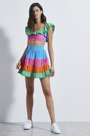 SUGARFREE-Γυναικεία mni φούστα SUGARFREE21814209 πολύχρωμη