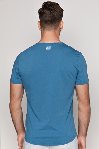 EDWARD JEANS-Ανδρικό t-shirt EDWARD JEANS MP-N-TOP-S20-031 VINEK μπλε