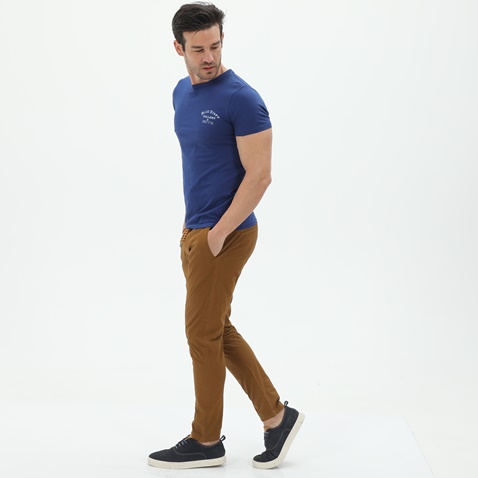 STAFF JEANS-Ανδρικό παντελόνι STAFF JEANS 5-LPP0015.045 LAMBER καφέ