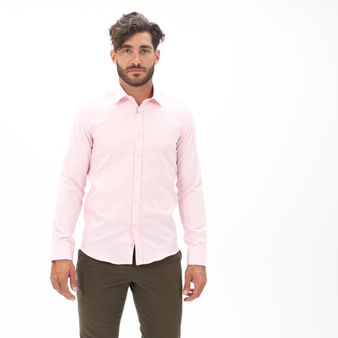 MARTIN & CO-Ανδρικό πουκάμισο MARTIN & CO 123-51-1320 SLIM FIT ροζ