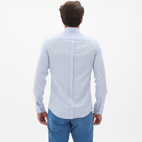 MARTIN & CO-Ανδρικό πουκάμισο MARTIN & CO 123-51-1320 SLIM FIT γαλάζιο
