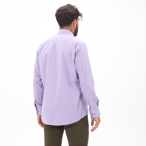 MARTIN & CO-Ανδρικό πουκάμισο MARTIN & CO 123-52-0100 REGULAR FIT μοβ