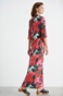 SUGARFREE-Γυναικείο μακρύ boho φόρεμα beachwear SUGARFREE FUSION BLOOM 22814206 κόκκινο floral