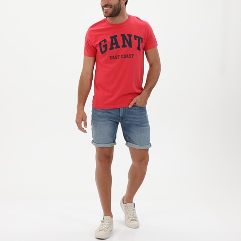 GANT-Ανδρικό t-shirt GANT 2003129 κόκκινο