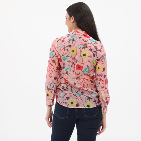 GANT-Γυναικείο πουκάμισο GANT 4301155 Reg Wild Floral Cot S ροζ