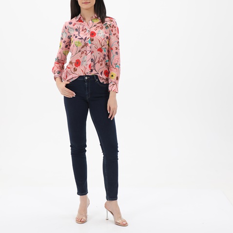 GANT-Γυναικείο πουκάμισο GANT 4301155 Reg Wild Floral Cot S ροζ