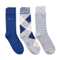 GANT-Σετ από 3 ζευγάρια ανδρικές κάλτσες GANT 9960196 Argyle μπλε γκρι