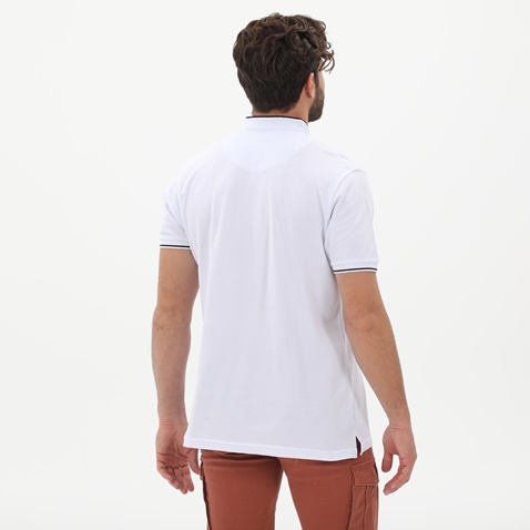 DORS-Ανδρική polo μπλούζα DORS 1132004.C01 λευκή