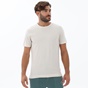 DIRTY LAUNDRY-Ανδρικό t-shirt DIRTY LAUNDRY DLMT000129 STEPPED HEM SLUB TEE λευκό
