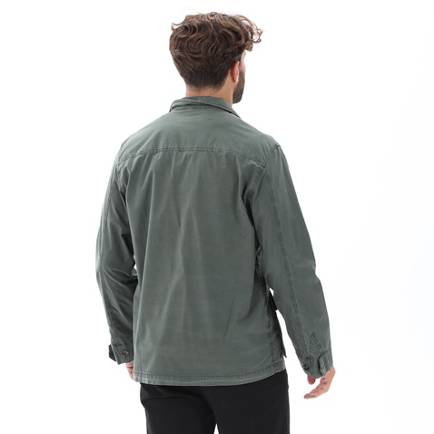 DIRTY LAUNDRY-Ανδρικό πουκάμισο overshirt DIRTY LAUNDRY DLMO000004 SAFARI πράσινο